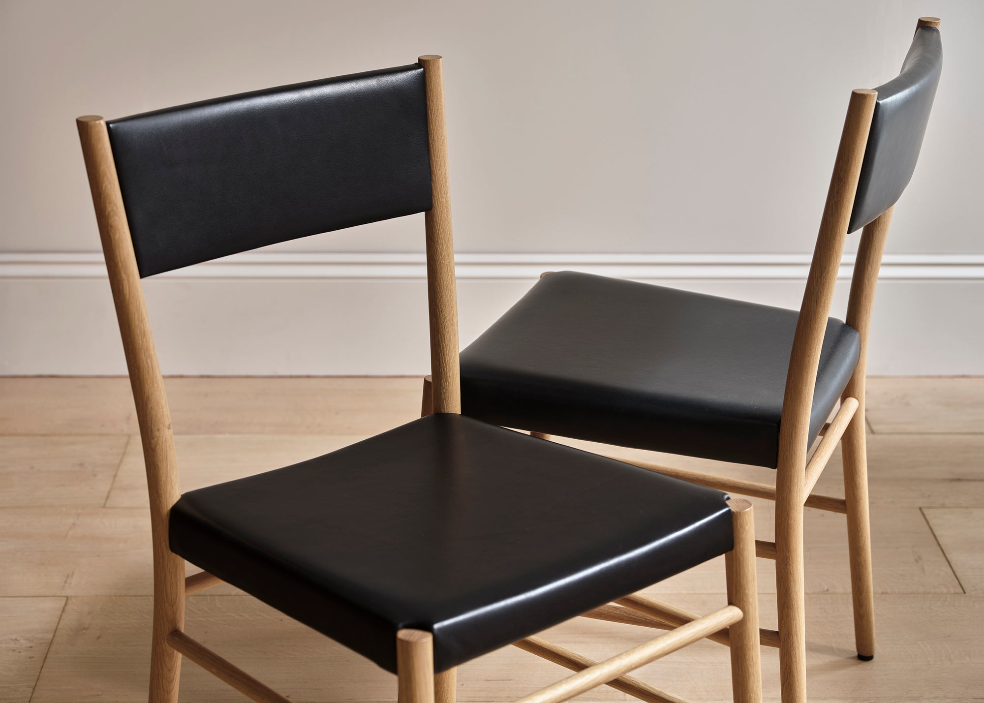 Two Avery dining chairs upholstered 