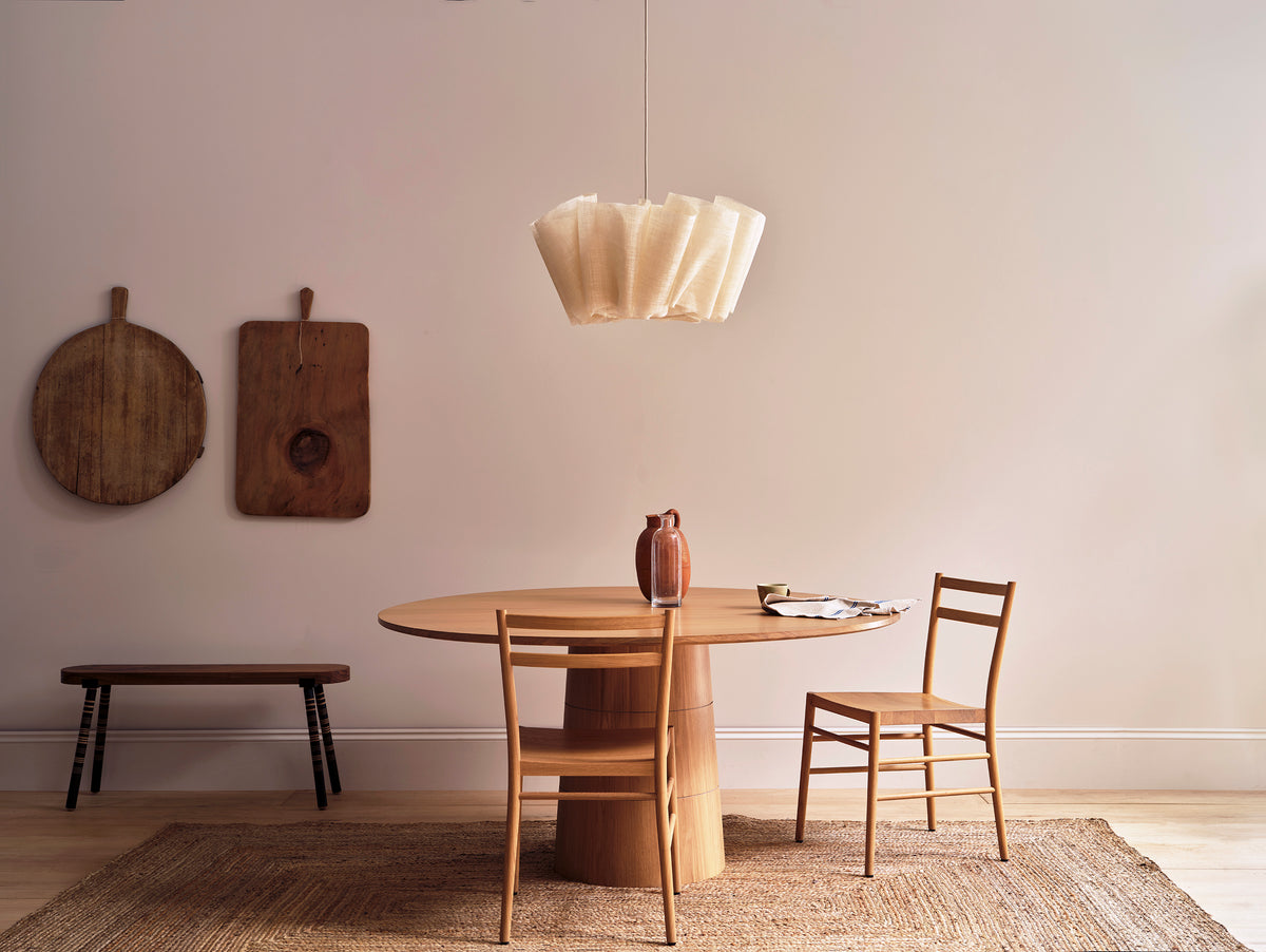 Rodan dining table and Anders light medium