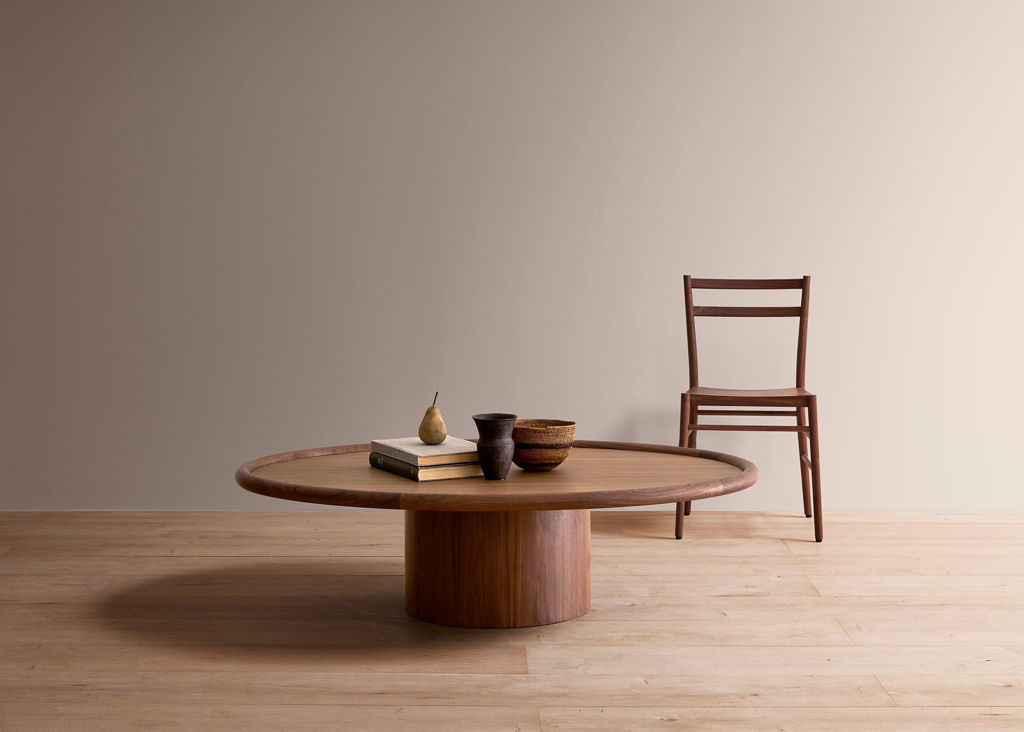 Landry coffee table elliptical timber