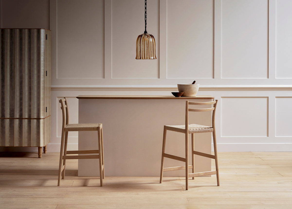 Avery woven counter stool