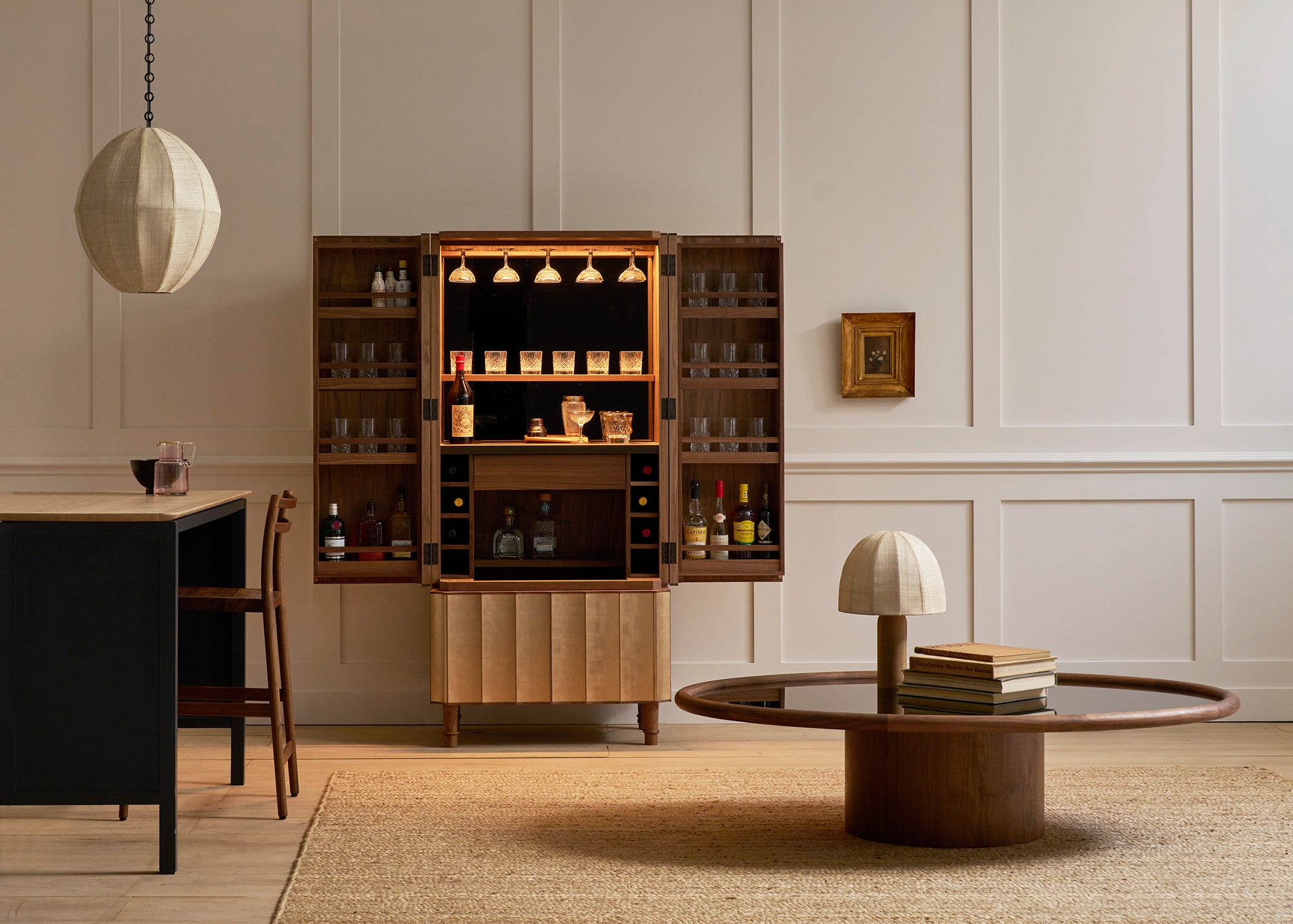 Glover drinks cabinet gold
