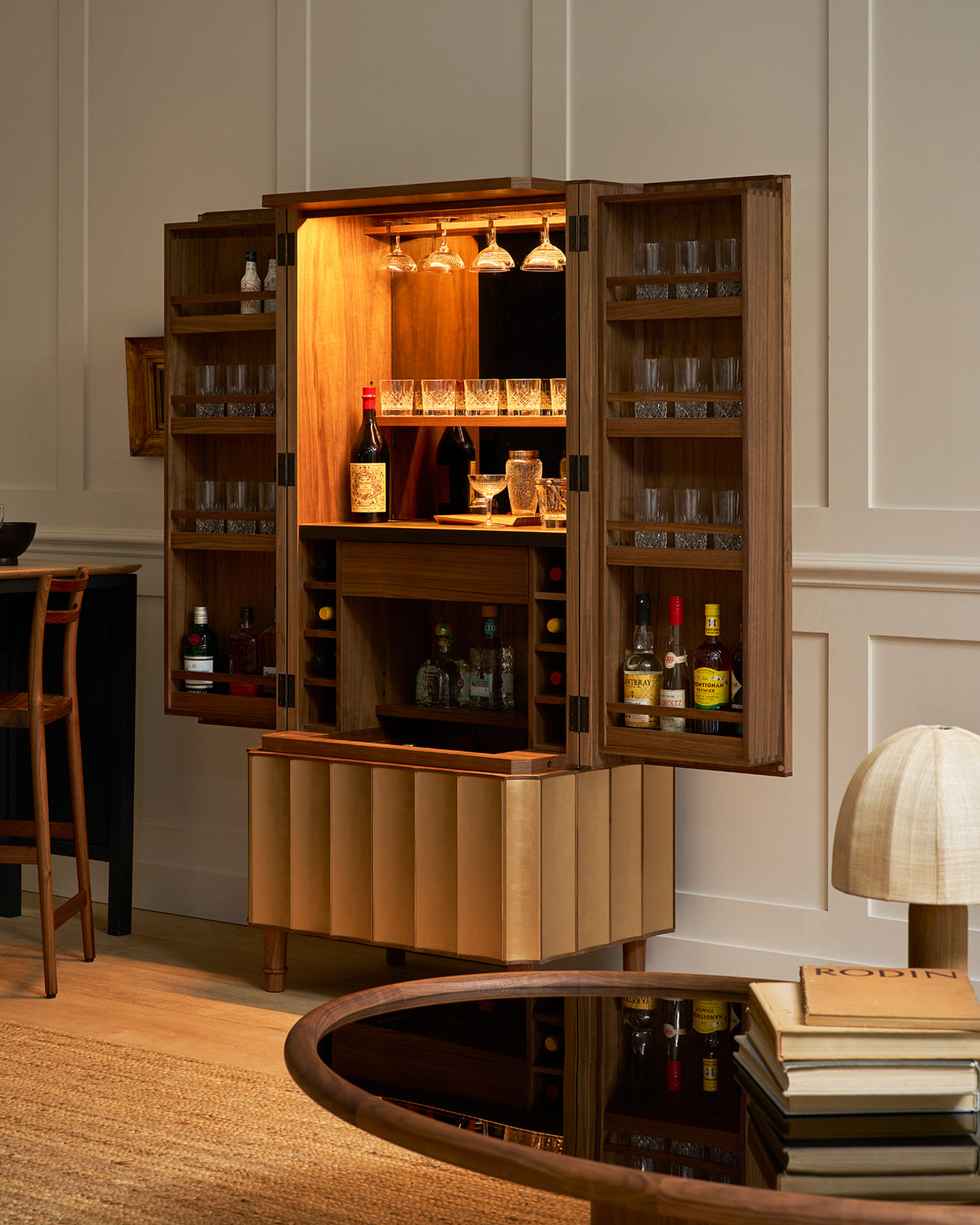 Glover drinks cabinet gold