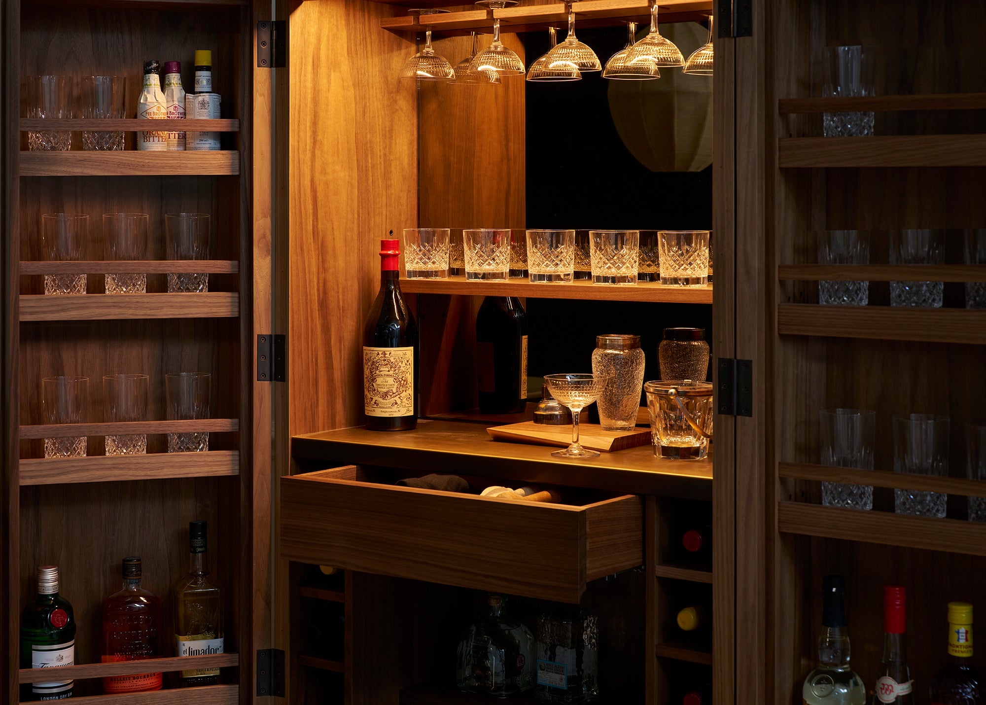 Glover drinks cabinet gold