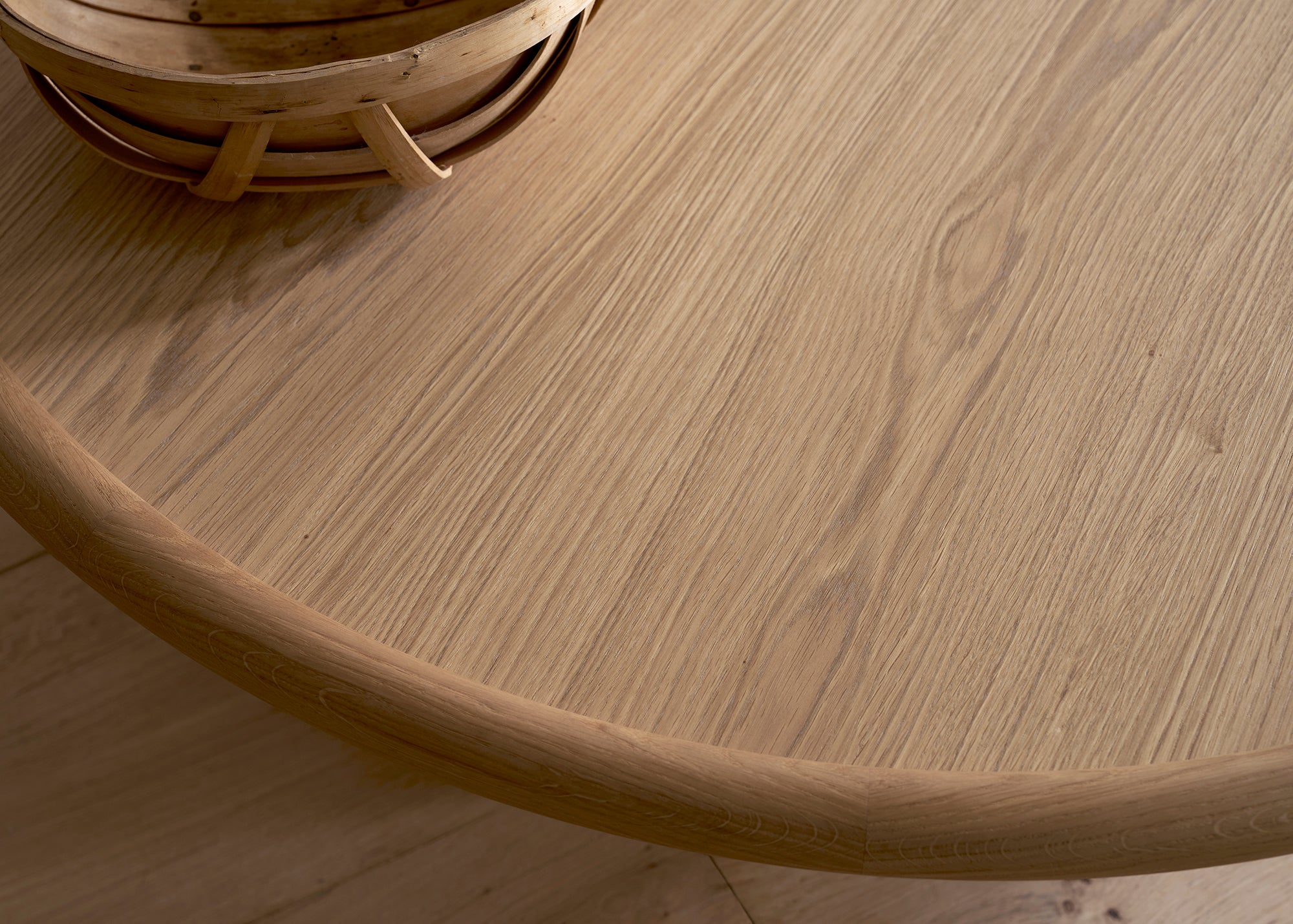 Landry coffee table circular timber