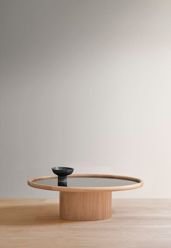 Landry coffee table elliptical moss