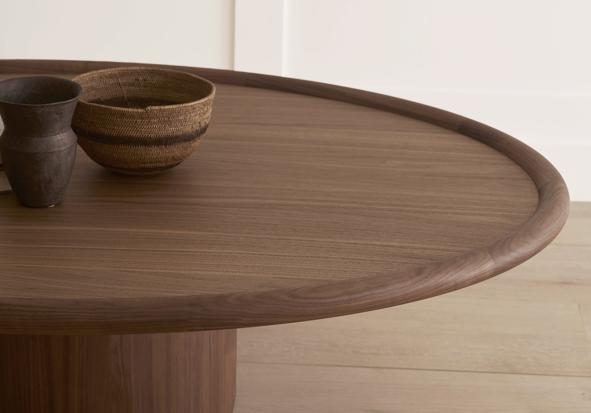 Landry coffee table elliptical timber