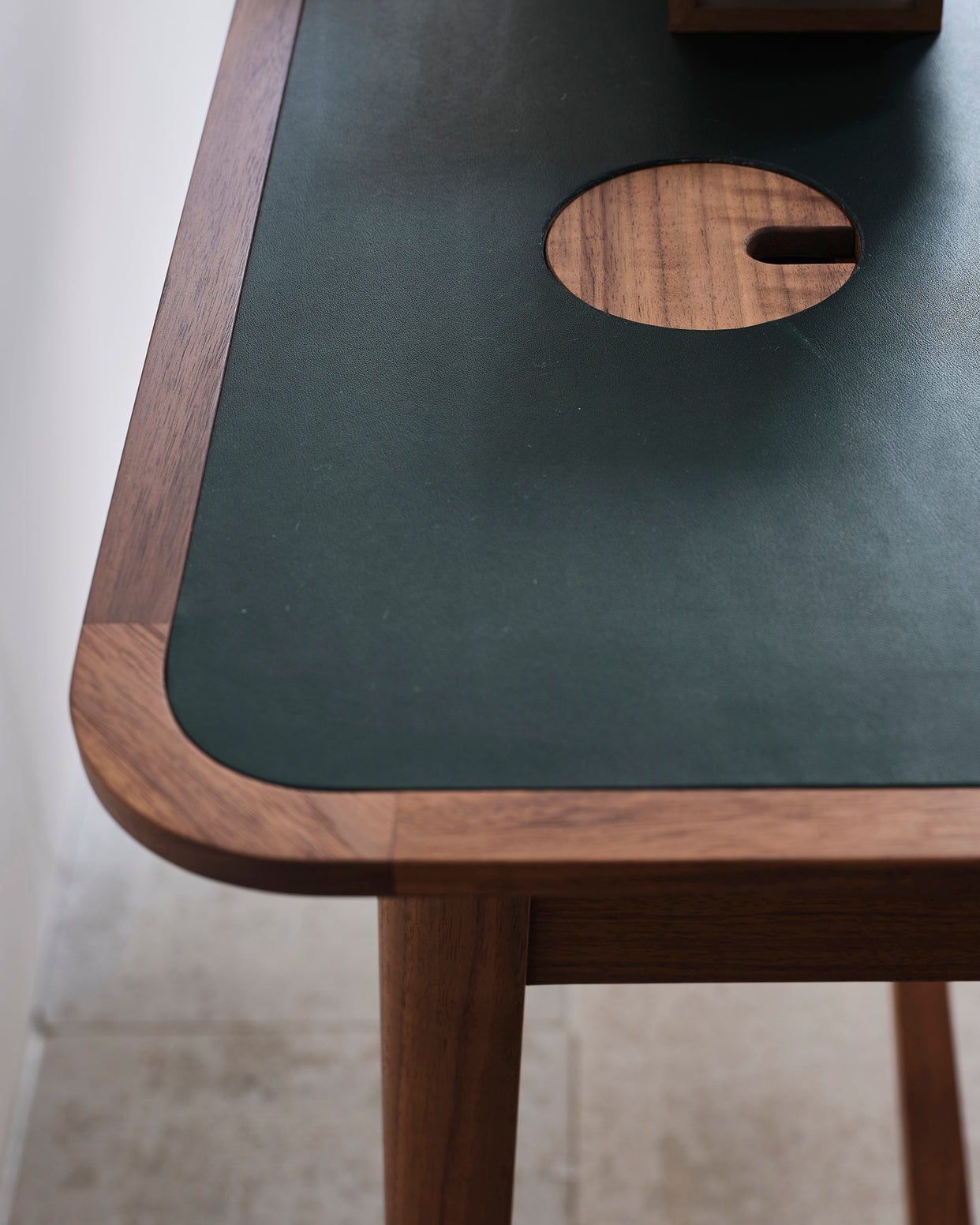 Menton inlaid leather desk