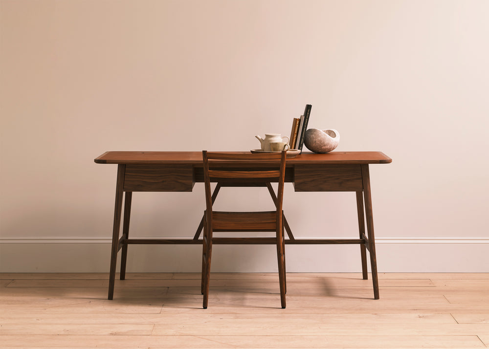 Menton inlaid leather desk