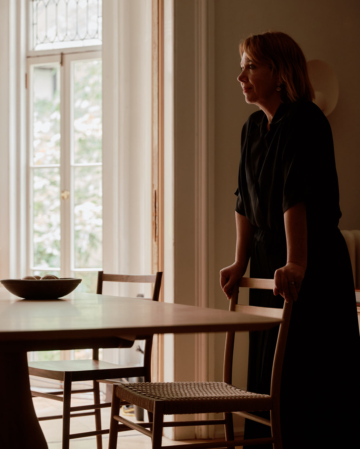 Avery woven dining chair