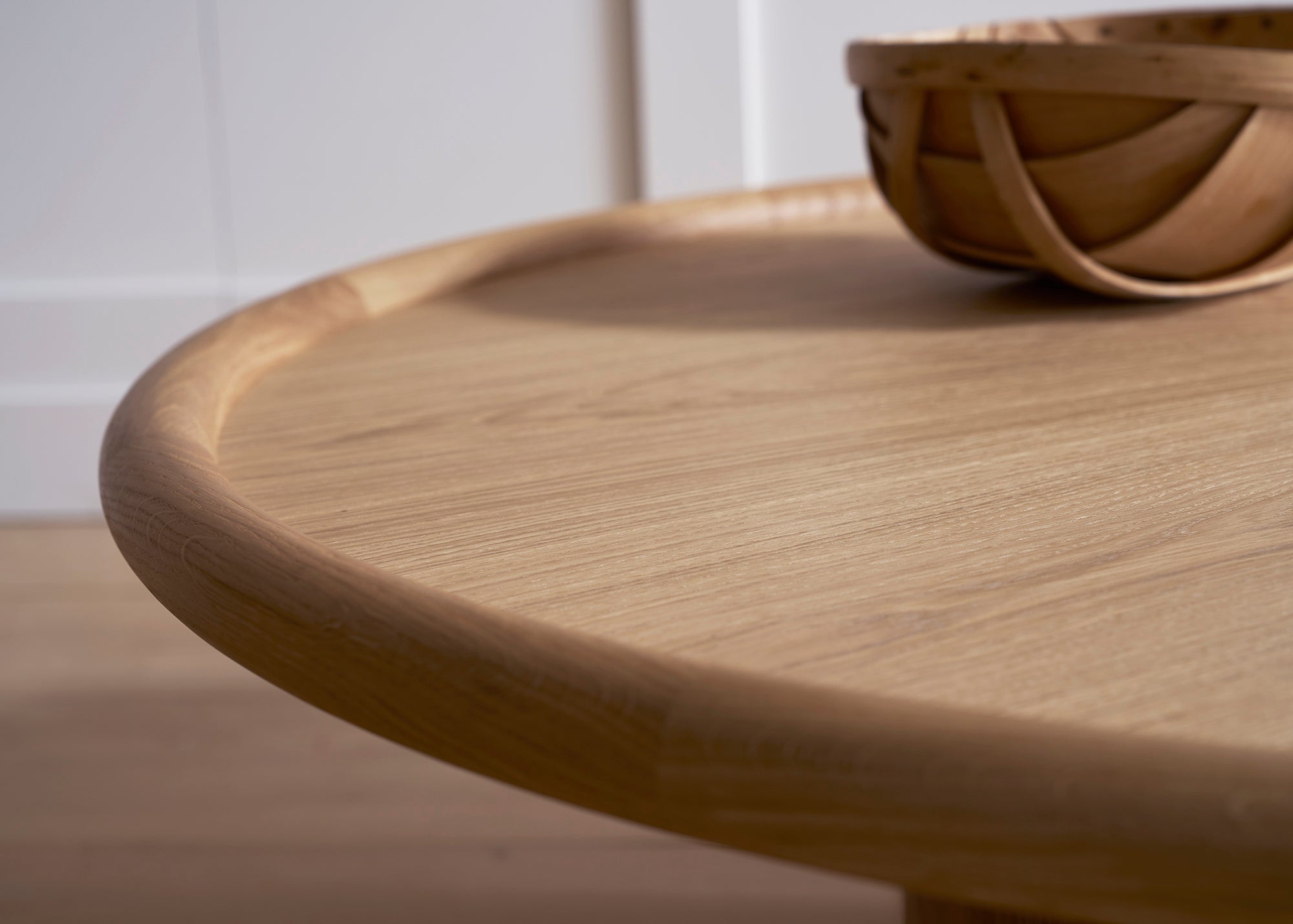 Landry coffee table circular timber