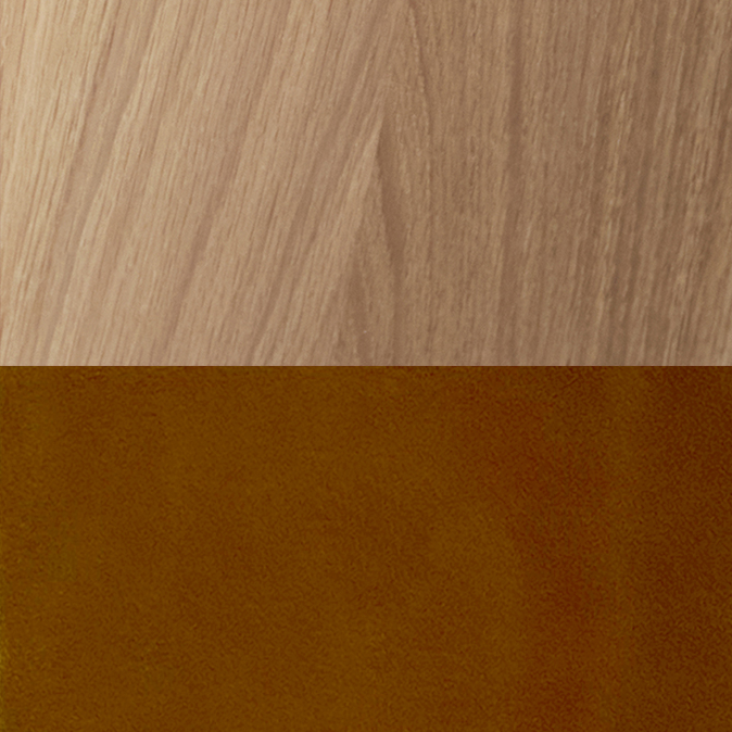 European oak and Tan leather